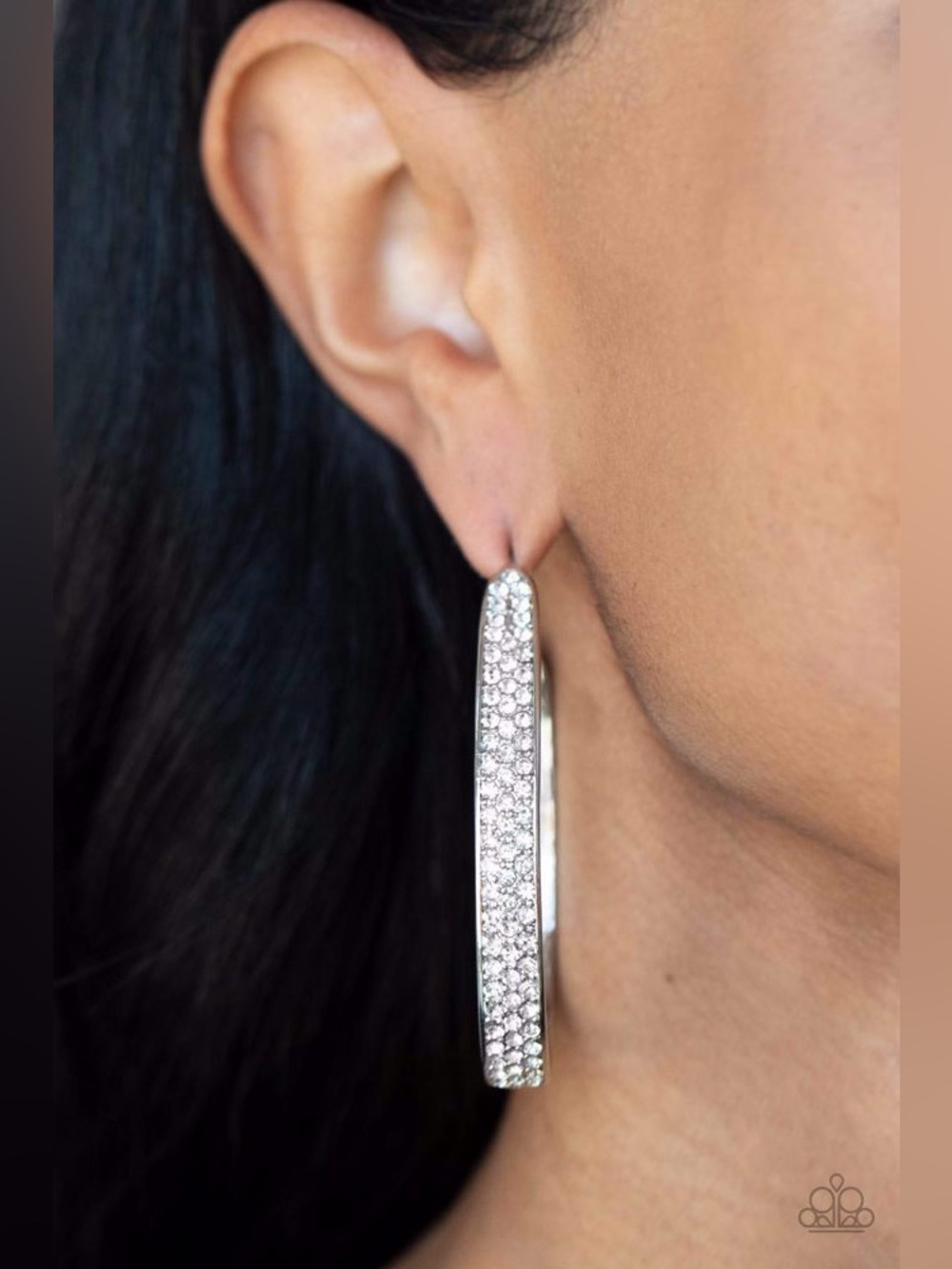 Bossy and Glossy - Silver Hoop Earrings